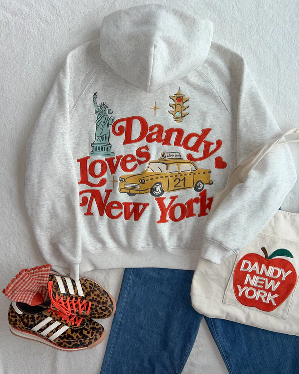 Dandy New York Oversized Lux in Heather Gray Hoodie